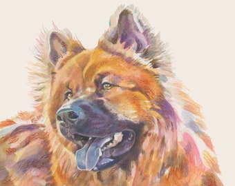 Custom Watercolor Pet Portrait - 16"x20" Hand-Painted Animal Art