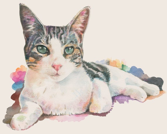 Custom Watercolor Pet Portrait – 8"x10" Hand-Painted Animal Art