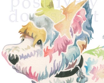 West Highland Terrier fine art dog print. Limited edition.