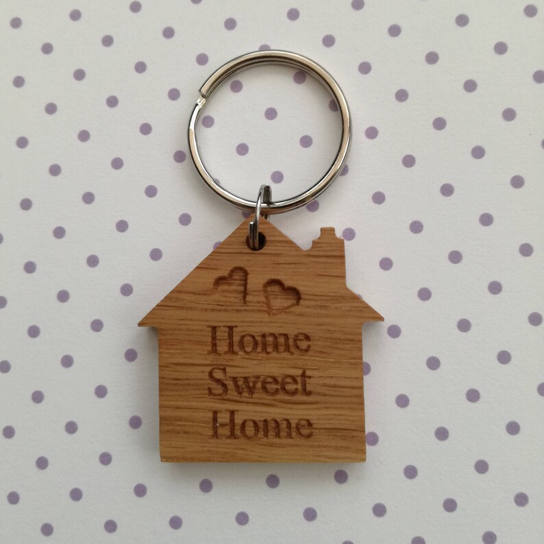 Oak House Keyring Oak Home Keyring New Home Gift Home Etsy