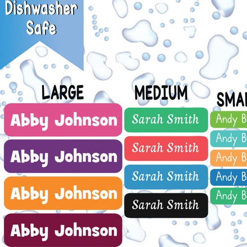 Daycare Labels Dishwasher Safe Labels Waterproof Labels Etsy