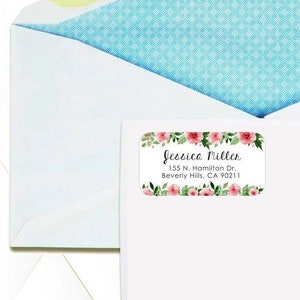 Return Address Labels Stickers Floral Return Address Labels, Cute Address Labels, Flowers Return Address Labels, Floral Address Labels
