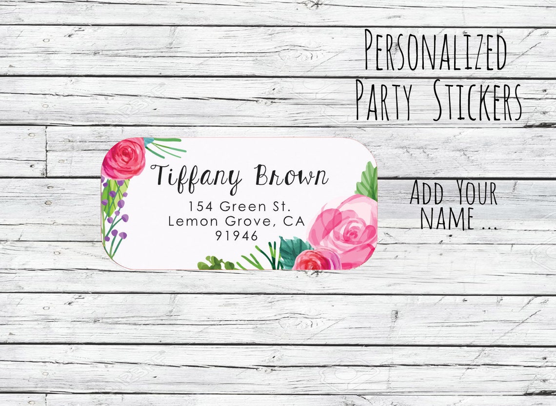 Return Address Labels Stickers Floral Return Address Labels, Cute ...