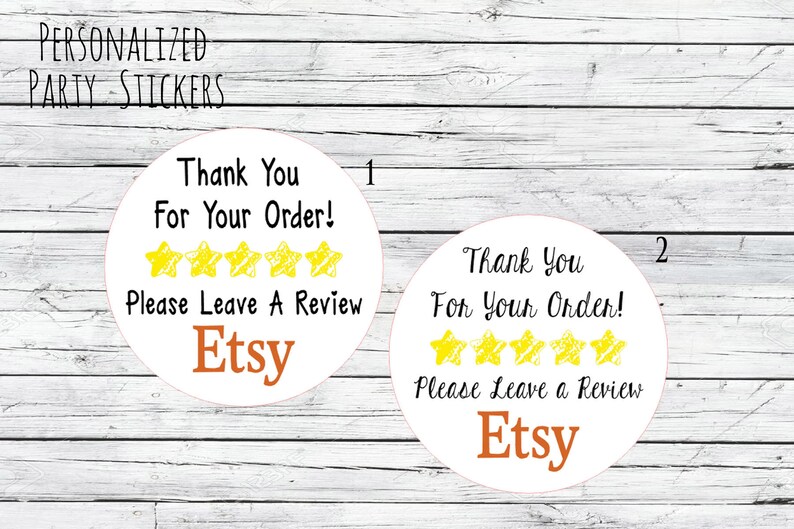 60 Etsy Review Stickers, Review Labels, Review Stickers, Etsy Review