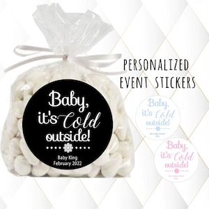 Baby Its Cold Outside Stickers, Baby Its Cold Outside Baby Shower, Winter Baby Shower Savors Stickers Lables, Winter Stickers, Baby Shower