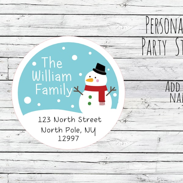 Snow Globe Label Etsy