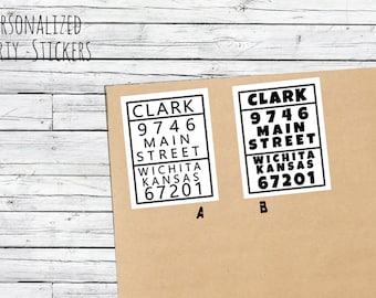 Modern Address Stickers, Return Address Labels, Personalized Address Stickers for Envelope Seals 15 per sheet