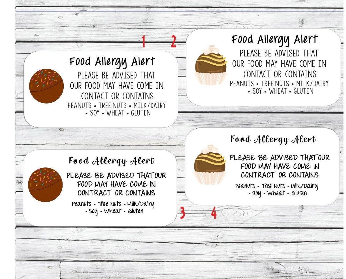 Hot Cocoa Bomb Allergen labels Hot Chocolate Bomb small Etsy