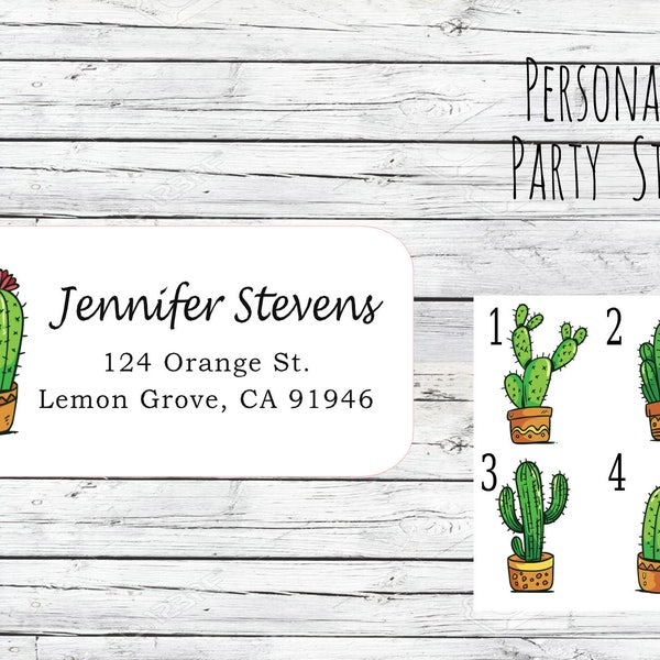 Cactus, Desert, Return Address Labels Stickers Return Address Labels, Cute Address Labels, Return Address Labels, Personalized