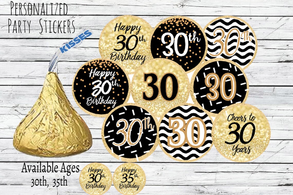 30th Birthday Party Decorations Black and Gold Birthday Party | Etsy
