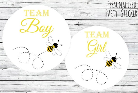 Gender Reveal Party Stickers, Bee, Honey Stickers,, Baby Shower Stickers, Gender Reveal Stickers, Baby Shower