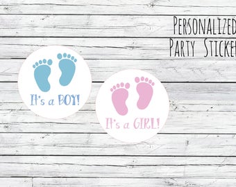 Personalized Baby Boy Baby Or Baby Girl Shower Favor, Favor Tags, Labels, Pink Blue,Thanks for Coming, Baby Stickers, Boy You Choose Size