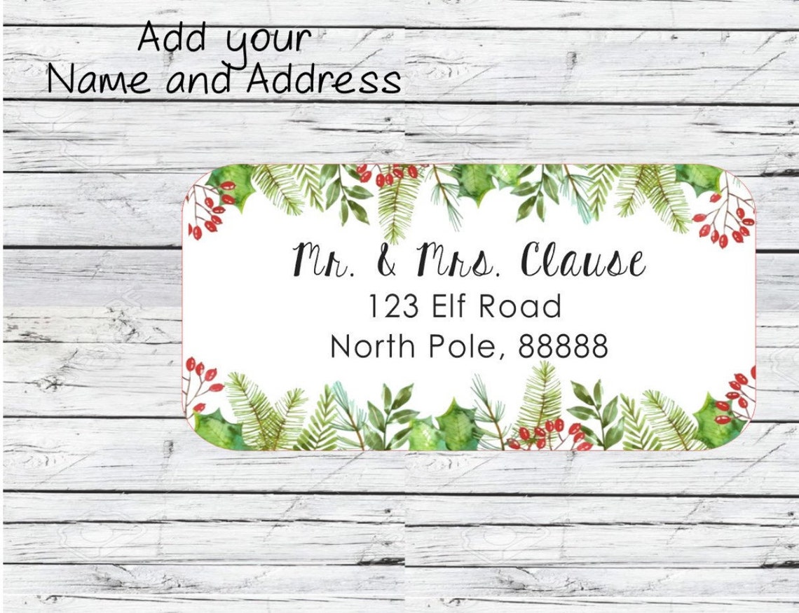 Christmas Address Sticker Christmas Tree Address Label Etsy Ireland