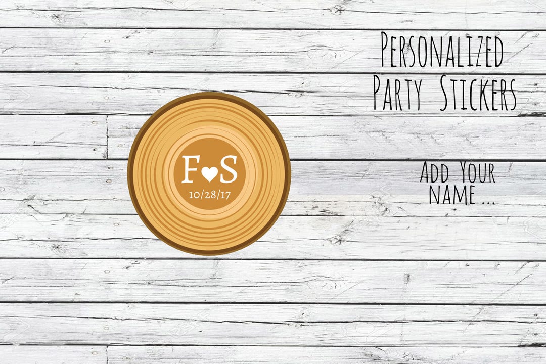 Personalized Wedding Stickers Tree Rings Wedding Stickers Etsy