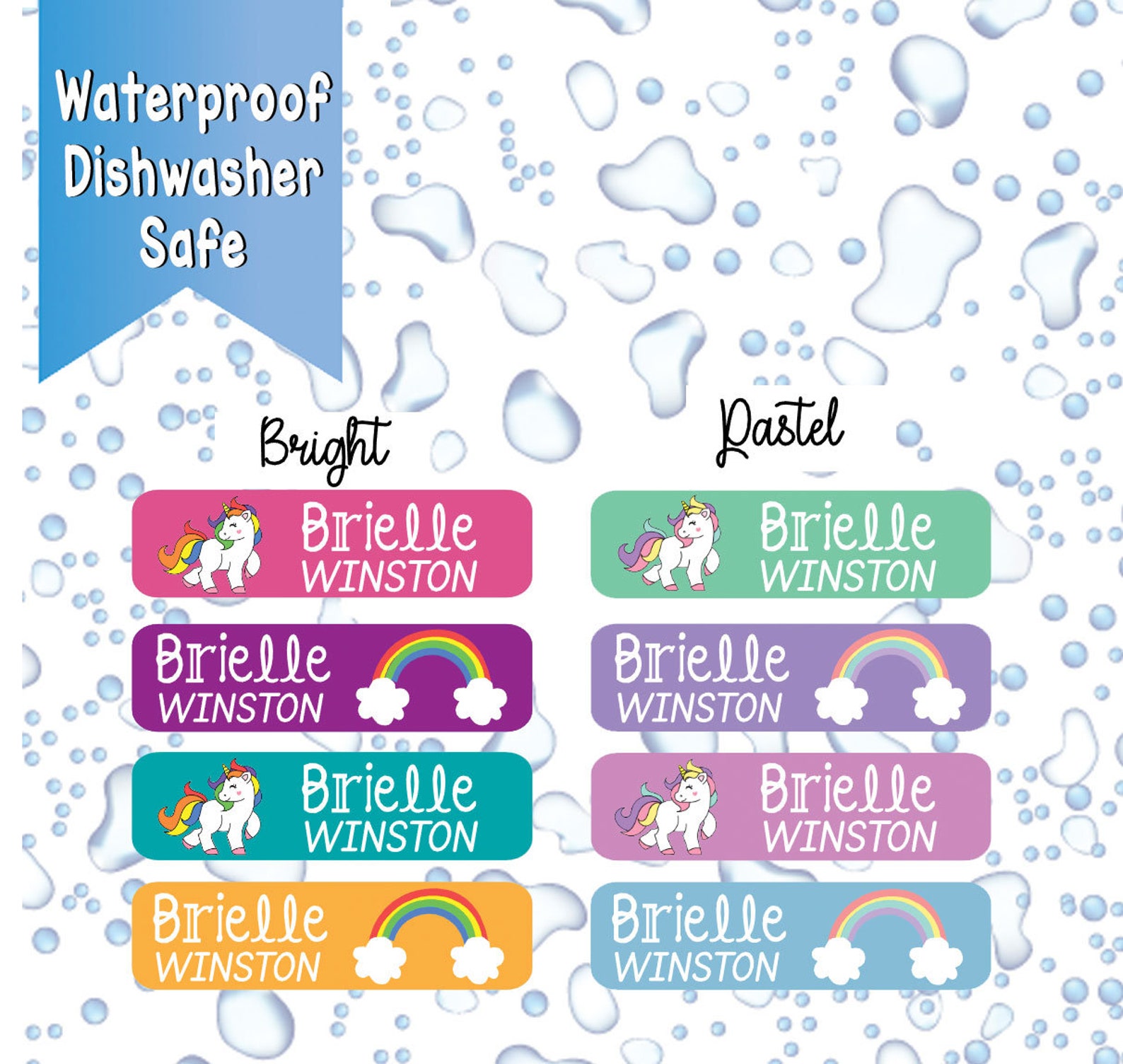 Waterproof Name Labels Daycare Labels School Labels Etsy