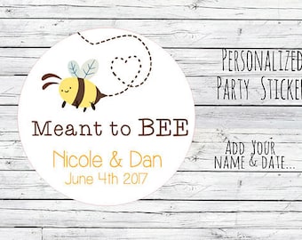 Amor personalizado es dulce, destinado a bee honey favor etiquetas mason jar etiqueta etiquetas favor pegatinas, etiquetas de boda, etiquetas impresas