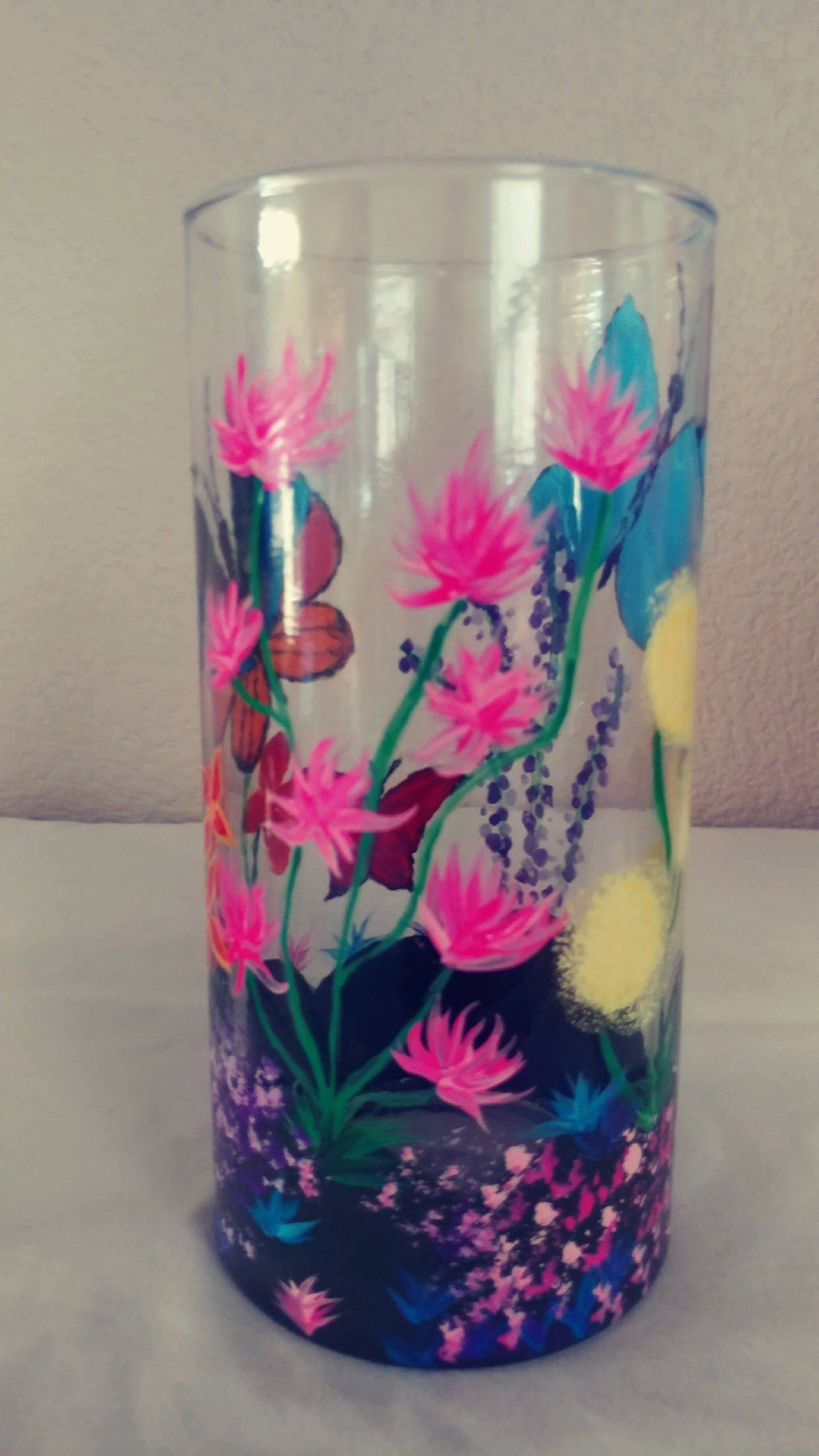Painted Flowers on a Vase Etsy UK