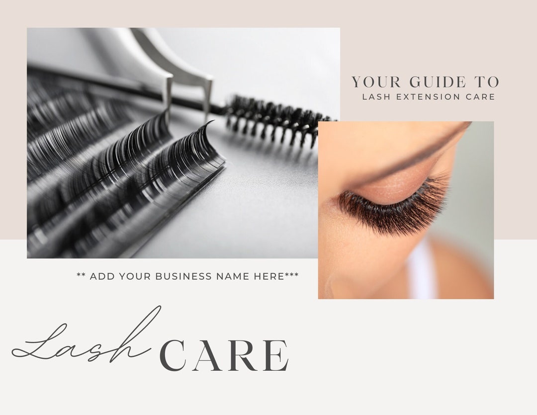 Lash Extension Care Postcard. Edit and Print. Lash Care for Lash