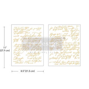 SHIMMERING SCRIPT KACHA Middy Foil Rub on Transfer Redesign with Prima