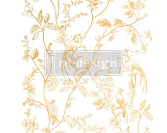 A BIRD SONG, KACHA Gold Foil Transfer, Redesign with Prima, Fast Shipping