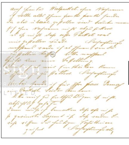 SWEET NOTES MAXI Transfer Gold Script Rub on Transfer Redesign With ...