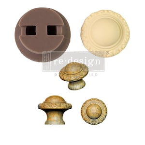 LUXE ORNATE 3D KNOB Mould Redesign with Prima CeCe Restyled Fast Shipping