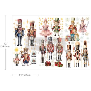 NUTCRACKER CHRISTMAS Small Decor Transfer Redesign with Prima New Fast Shipping