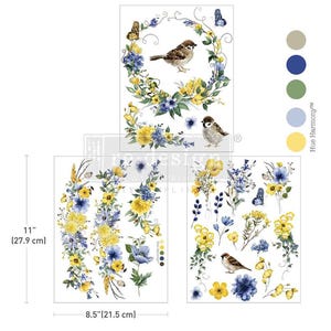 SUNLIT AVIARY MIDDY Rub on Furniture Transfer Redesign with Prima