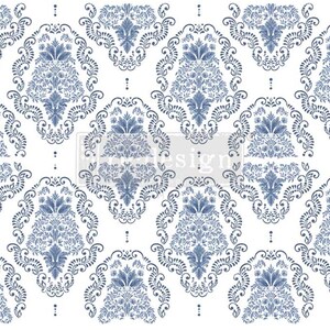 KACHA DANA DAMASK Rub on Decor Transfer, Decal, Redesign with Prima, Fast Shipping
