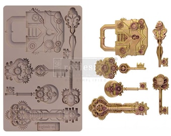MECHANICAL LOCK & KEYS Decor Mould, Redesign with Prima, Fast Shipping