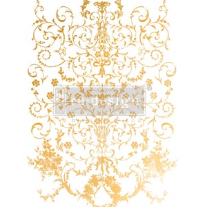 MANOR SWIRLS KACHA Gold Foil Transfer, Redesign with Prima, Fast shipping