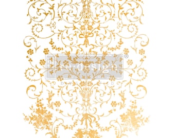 MANOR SWIRLS KACHA Gold Foil Transfer, Redesign with Prima, Fast shipping
