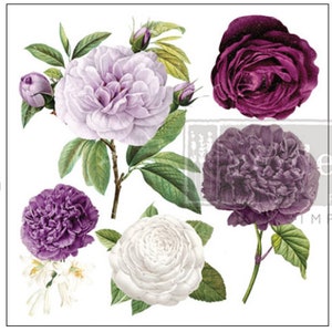 MAJESTIC BLOOMS Maxi decor TRANSFER Redesign with Prima, Fast Shipping