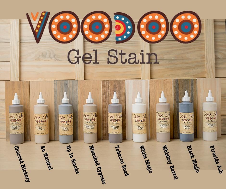 VOODOO GEL STAIN Dixie Belle Paint water based stain Fast Shipping New Colors