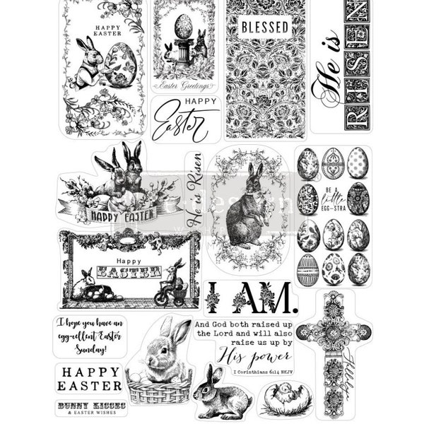 EASTER DECOR STAMPS Redesign with Prima Fast Shipping