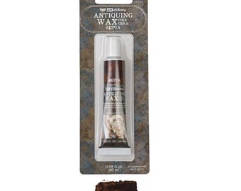 SEPIA ANTIQUING WAX Art Alchemy Redesign with Prima