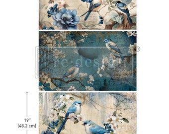 SAPPHIRE WINGS DECOUPAGE Decor Tissue Paper Pack Redesign with Prima Fast Shipping