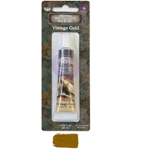 VINTAGE GOLD GILDING Wax, Metallique Wax Art Alchemy Finnabair Redesign with Prima