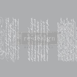 SECRET LETTER II Rub On Decor Transfer, white transfer, Redesign with Prima, Fast Shipping