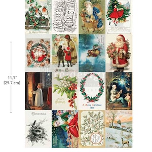 SEASON&#39;S GREETINGS From the PAST A4 Transfer Holiday Christmas Transfers