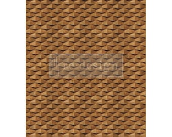 TIMBER LUXE A1 DECOUPAGE Fiber Paper Redesign with Prima