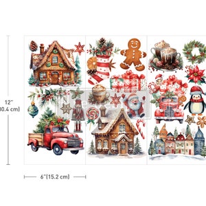 WINTER WONDERLAND WONDERS Small Decor Transfers Rub on Transfers Redesign with Prima Fast Shipping