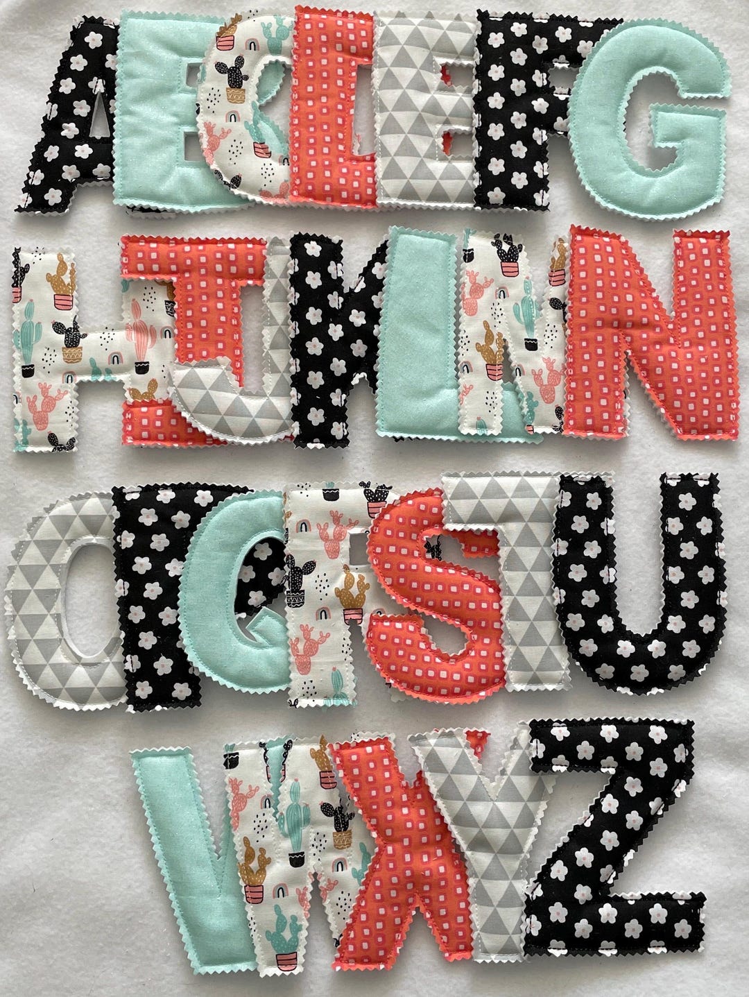 Fabric Alphabet Letters - Etsy