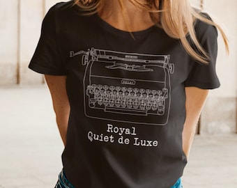 Koszulka Royal Quiet deLuxe z maszyną do pisania: prezent dla pisarza-powieściopisarza