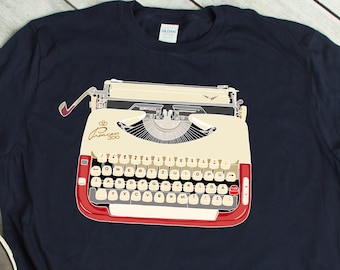 1958 Princess 300. Typewiter Vintage Typewriter Shirt, Gifts For Writers, Novel Writing T Shirt, Novelist Author T-Shirt