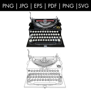 1937 Imperial Good Companion Model 1 + Typewriter Instant Digital Download PNG - SVG - PDF
