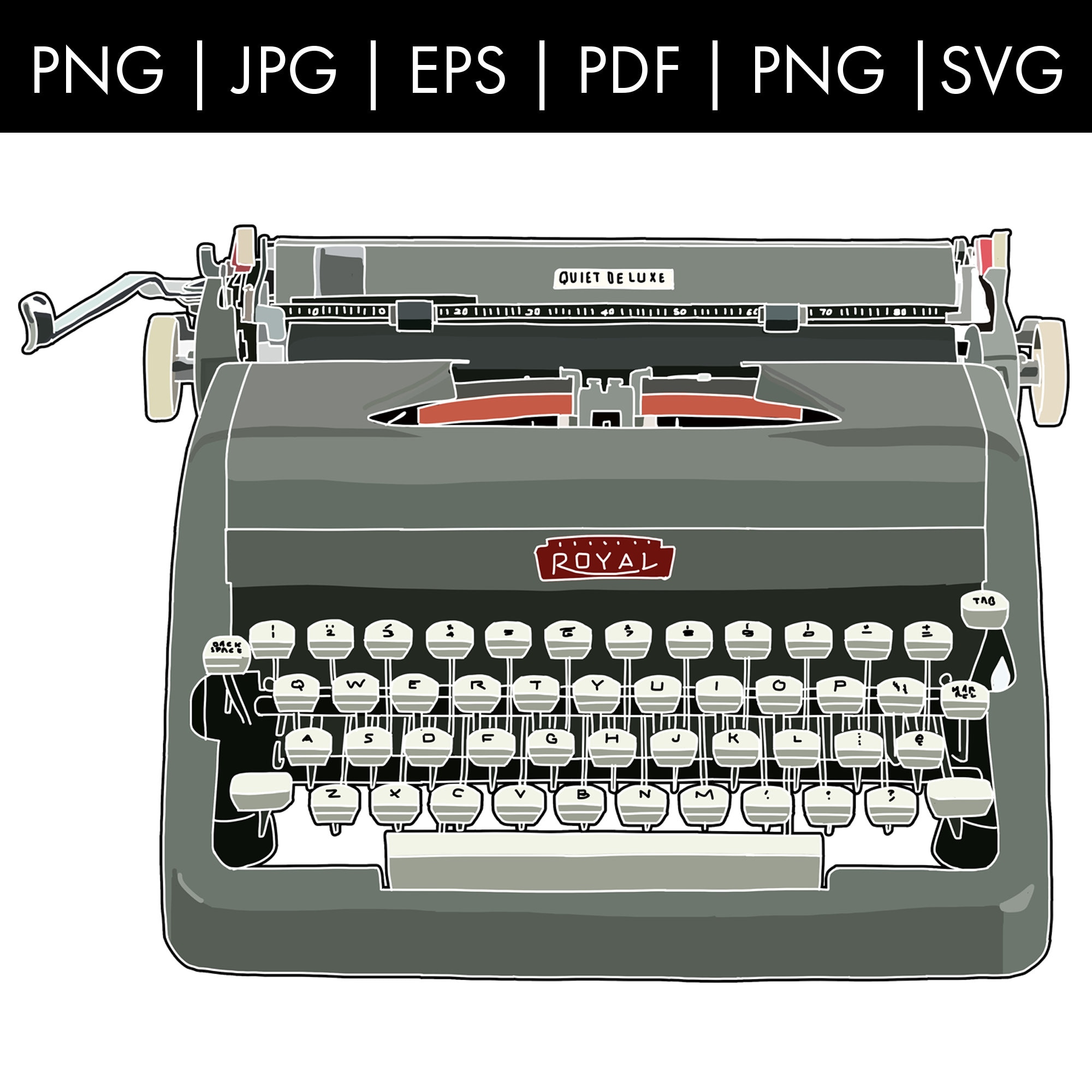 Royal Quiet Deluxe Typewriter - Etsy