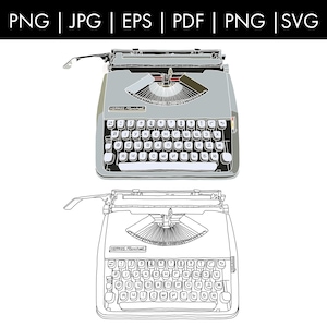 May include: A vintage typewriter with a grey body and black keys. The keys are labelled with Cyrillic letters. The typewriter has a black carriage return lever and a black paper roller. The typewriter is in a line drawing style.