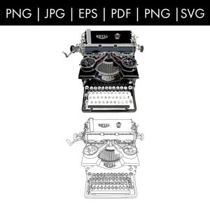 1921 Royal Model No. 10 + Typewriter Instant Digital Download PNG - SVG - PDF