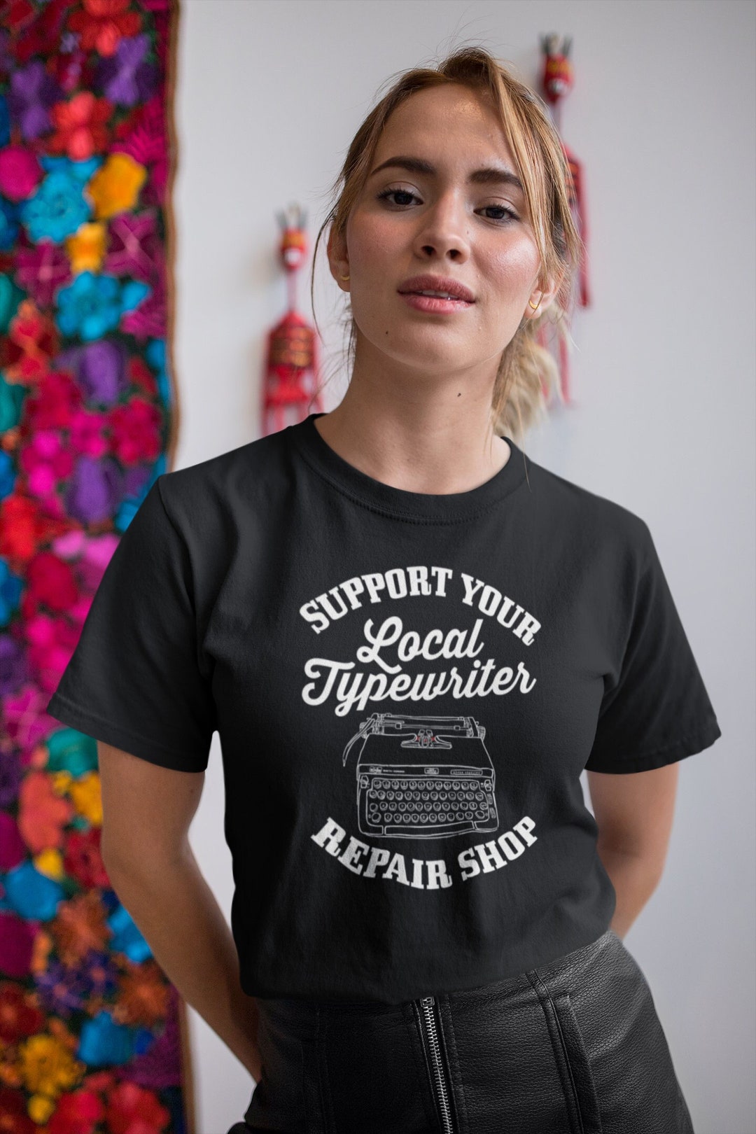 Typewriter Vintage T Shirt, Support Your Local Typewriter